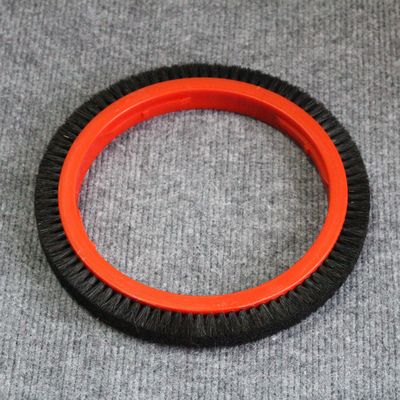 comprare Monforts Stenter Machine Parts Corpo rosso di plastica spazzola Ruota nera di pelo di maiale 220mm Dia esterno online manufacture