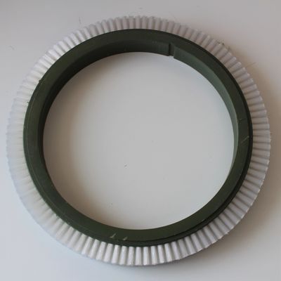 Stenter Machine Parts Monforts Finishing Spare Brush Wheel 167mm Innder Dia Black Bristle Pelli di maiale