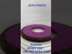 Parti della macchina per stenter personalizzate Ruota spazzola Corpo di plastica viola miscelato Pelli di maiale 8 fori